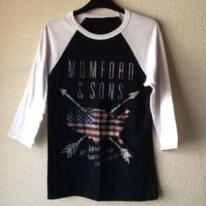 NWOT Mumford & Sons Tour Baseball Tee